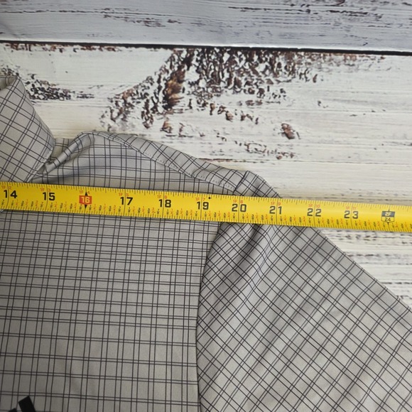 Adidas Golf Men's XL Ultimate 365 Polo Shirt Polyester Spandex Gray Plaid - Picture 9 of 10